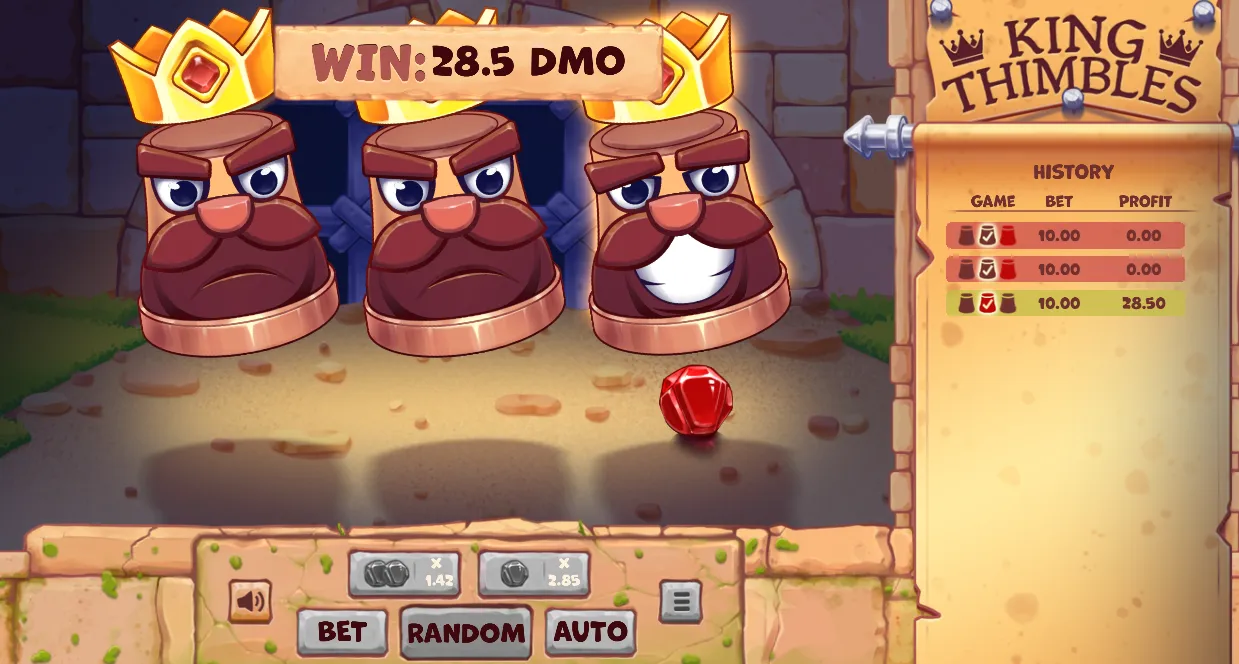 King Thimbles Game
